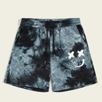 China QUICK DRY custom tie die shorts 100% cotton men's clothing tiedye shorts men's tie dye sweat shorts for sale