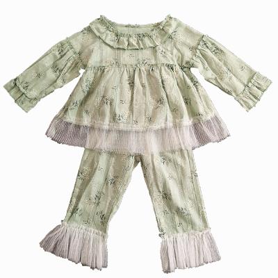 China Factory Supply Breathable High Quality Fashion Cute Long Sleeve Children Pajamas for sale