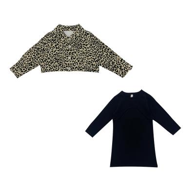 China Good quality soft hot selling leopard print short casual fashionable kids coat for sale