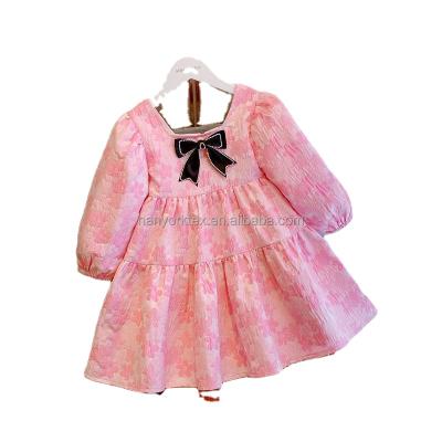 China Anti-wrinkle kids girl apparel kids clothes bridesmaids dress with floral print custom wholesale wear seller designers summer kids for sale