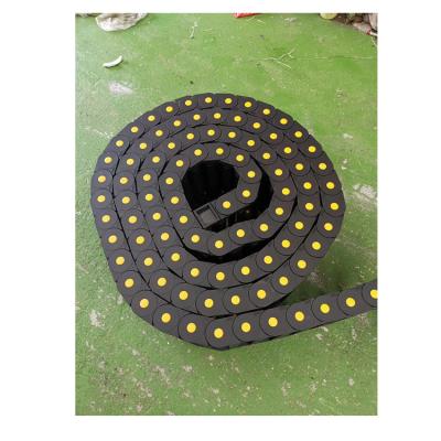 China Good Toughness Black Plastic Semi Closed Plastic Cable Protection Dragging Chain for sale