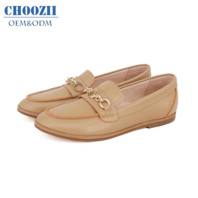 China Choozii Custom ODM Anti-Slippery Comfort Genuine Leather Backless Penny Loafers Dress Shoes Boys Shabbos for sale