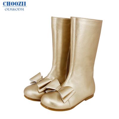 China Choozii Anti-slippery Winter Leather Boots Kids Long Western Boots For Girls for sale