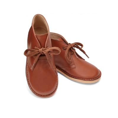 China Choozii Anti-slippery manufacture Tan Leather Chukka Girls Ankle best quality kids boots kids lace-up shoes customized hand made kids boots winter for sale