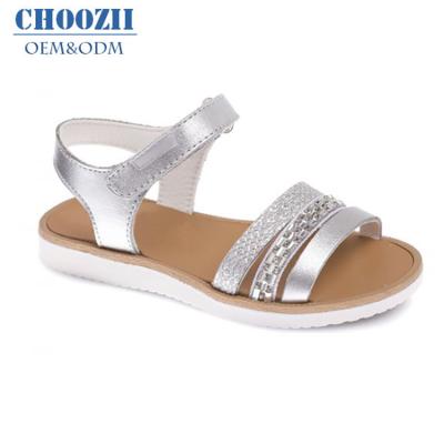 China Wholesale Genuine Leather Girls Sandals Choozii Lovely Kids Girls Sandals Hot Factory Anti-slippery Girls for sale