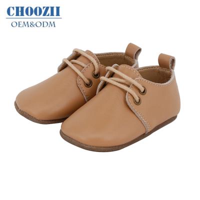 China Comfortable Anti-slippery Newborn Infant Genuine Leather Baby Shoes Moccasins Oxford Shoes for Toddlers for sale