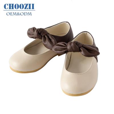 China Choozii Latest Bowknot Boutique Anti-slippery Leather Kids Shoes Girls Spanish Princess Mary Jane Shoes for sale