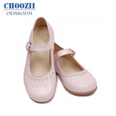 China Pink Genuine Leather Lovely Mary Jane Shoes Girls Shoes Upper Children Anti-slippery From Choozii Shoes Manufacturer for sale