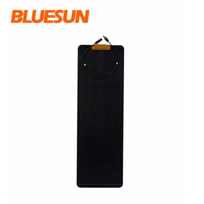 China Bluesun etfe 18v solar panel 100w 110w 120w 130w 135w cheap price A class rollable custom rollable semi flexible BSM-SFLEX-60W for sale