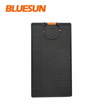 China Full 60w 110W 160w Solar Panel Black Semi Flexible Mono Cell 1250*680*2mm for sale