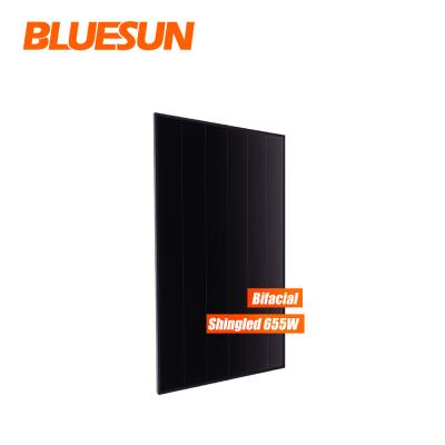 China Large Bifacial Staggered Mono Solar Panels 650w 660w 680w 685w Half Mono Solar Modules 210mmx210mm Cell for sale