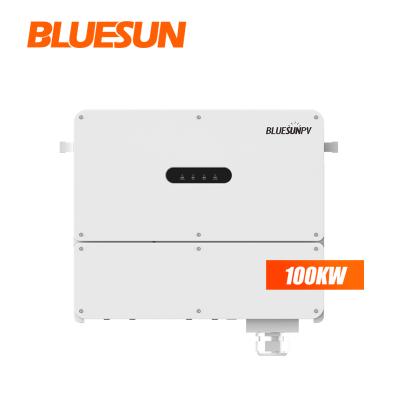 China bluesun home solar power system 3 phase 100kw grid tie inverter mppt solar system cheap price fast delivery for sale