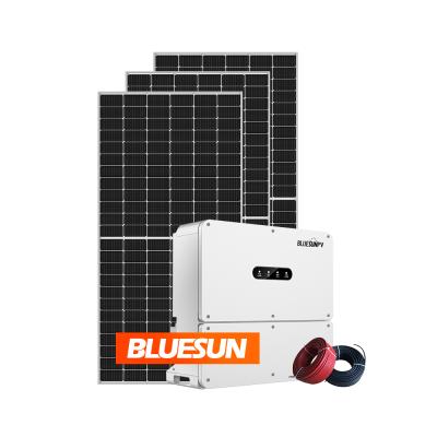 China High Efficiency Home Ground Bluesun Solar Power System 30kw 40kw 50kw Grid Tied Grid Tied Home Solar Power System For Sale for sale