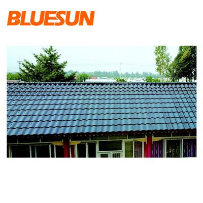 China 30w Solar Glass PV Roof Tiles Hook For Solar Panel Black Roof Tile System 500*718*41mm for sale