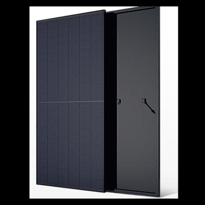 China Full Mono Black Solar Panel 410W 410 Watt PERC Half Cell Price All Mono Black Back Solar Panels 182*182mm for sale