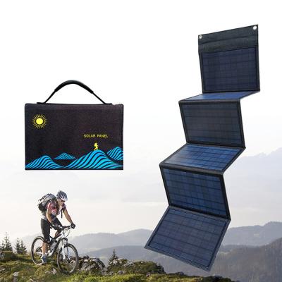 China Wholesale 50W Sunpower waterproof custom flexible cell panel cloth+PET+EVA+solar panel foldable bag USB charger product for sale