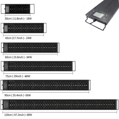 China Programmable Led Aquarium Light 2021 Best Selling Multiple Colors Spectrum Wrgb Planted Plant Smart Panel Led Aquarium Light for sale