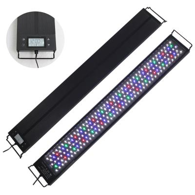 China Programmable Led Aquarium Light Aquarium Warm Light with Extendable Adjustable Brackets White and Blue LED Plants Aquarium Lighting Lamp for sale