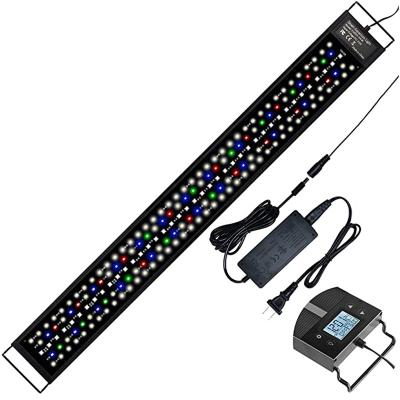 China Programmable Led Aquarium Light Auto On Off LED Aquarium Light, Full Spectrum Aquarium Light with LCD Monitor, 24/7 Light Cycle, 7 Colors, Adjustable Timer, for sale