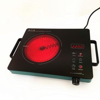 China Durable Best Quality 2200W Outdoor Low Price Electric Red Infrared Cooker Induction Cooker for sale