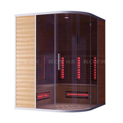 China Computer Control Panel Sauna Room Factory Price Traditional Wooden Infrared Sauna Room 05-K60 for sale