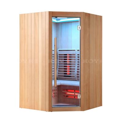 China Hemlock Wooden Luxury Corner Far Infrared Far Infrared Sauna Room 03-L4 KOY 4 Person for sale