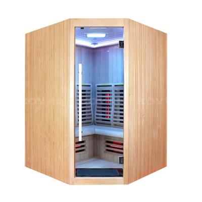 China Modern Design Infrared Sauna Cabin Computer Control Panel 05-L4 Home Wooden Sauna Room for sale