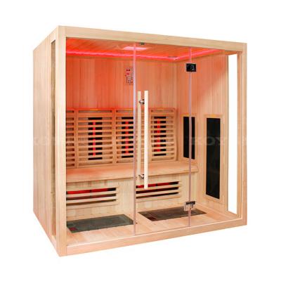 China Computer Control Panel KOY 17-L4 Item 4persons Low EMF Infrared Sauna Room Full Spectrum Heater Dryer for sale