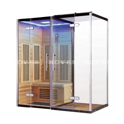 China Computer Control Panel KY201 New Style Best Sauna Spa Sauna Sale Far Infrared Shower Room For 2persons for sale