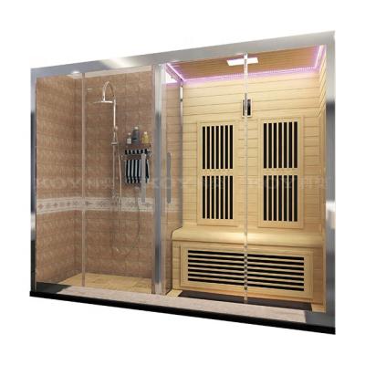 China Computer control panel KY205 hot sale sauna spa far infrared shower room for 2persons for sale