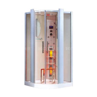 China New Design K025 Acrylic Infrared Steam Shower Room Easy Clean With Sauna, Steam Shower Cabin for sale