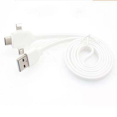 China Factory Inner Visible Manufacturing Multi Function Charger Usb Cable 3in1 Usb Cable for sale