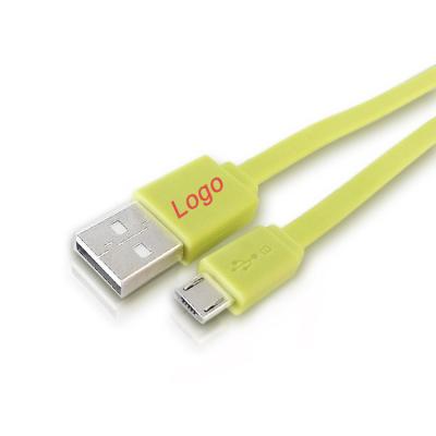 China Data transfer+charging mobile phone use custom LOGO flat noodle data cable for sale