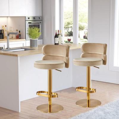 China High Stools Gold Kitchen Chair Bar Stool Velvet Stainless Steel Bar Chair/Stool Modern Cheap Bar Chair for sale