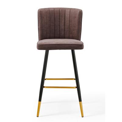 China Regular Modern Popular Golden Cafe Bar Chair High Waist Stool Bar Chair Bar Stool Chair for sale