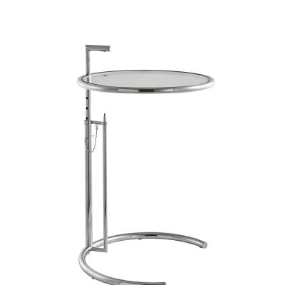 China (Size)Classic Adjustable Lift Table Adjustable Round Glass Side Table For Home Furniture for sale