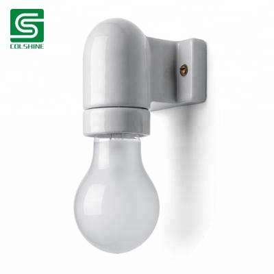 China Retro White/Black Screw Porcelain Wall Light E27 for sale