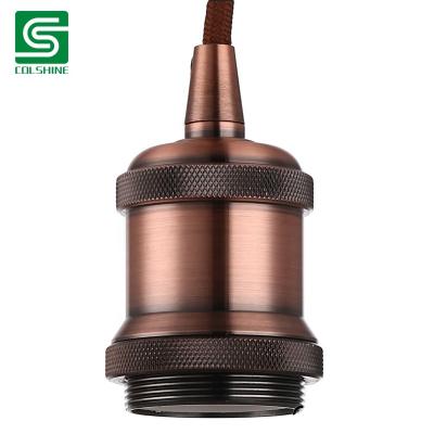 China Screw Edison Vintage Lighting E27 Metal Lamp Socket Bulb Holder Socket for sale