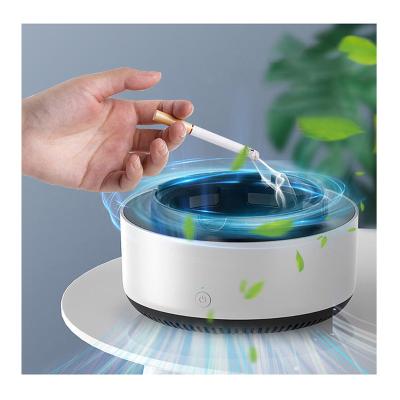 China Minimalist Universal Ashtray With Air Purifier Function Smell Smoke Removal Ashtray Anion Automatic Ashtray Smoking Accessories for sale