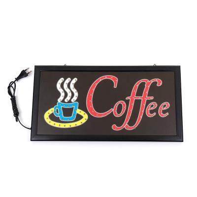 China Wholesale Commercial Advertising Rectangular Large Size Acrylic Custom Display Cafe Neon Light Open Sign for sale