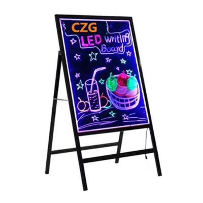 China Suitable for all restaurants factory direct high-end bracket integrated 40*60 handwriting led fluorescent paint panel for sale