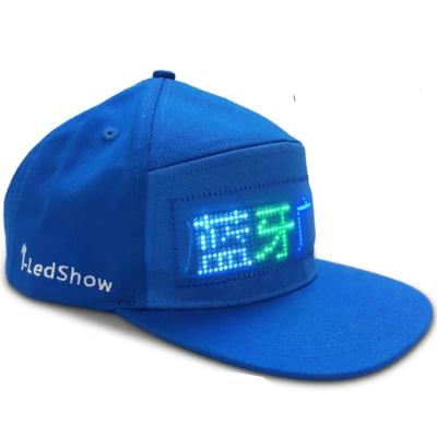 China COMMON Custom Multicolor Cotton Led Message Display Advertising Hat for sale