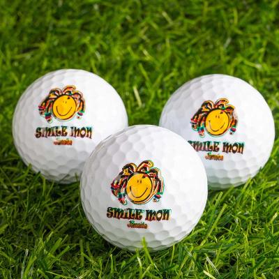 China Golf Match Surlyn Urethane 3 Piece Golf Ball Custom Tournament Logo 3 Layer Golf Ball for sale