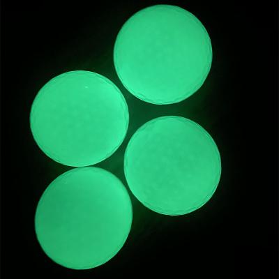 China Golf Match Or 2 Layer Fluorescent Luminous Practice Golf Ball for sale