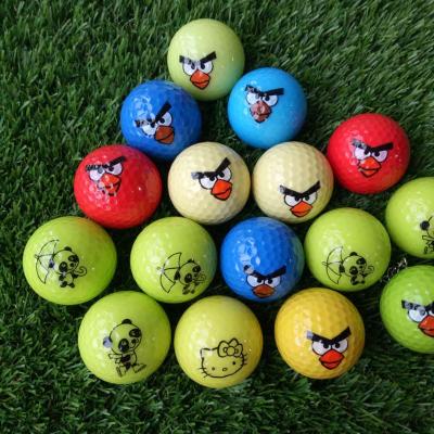 China Wholesale Custom Metal Golf Ball Colorful And Cute Logo For Gifts for sale