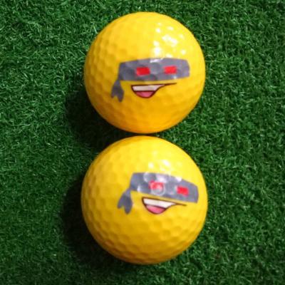 China Custom Logo Colorful And Cute 2 Pieces Gift Golf Ball Practice Range Golf Balls for sale