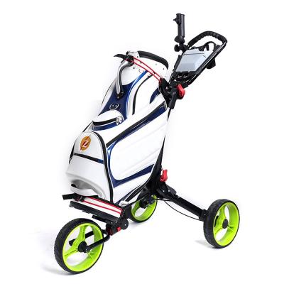 China Golf Equipment 3 Wheel Golf Trolley Cart Wholesale China Bags Max Silver for sale