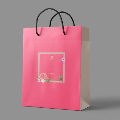 China Recyclable High Quality Wholesale Custom Gift Bags With Handle For Present Business Logo for sale