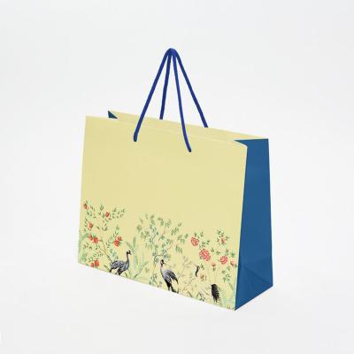 China Recycled Materials China Factory Price Logo Printed Custom Paper Bag Square For Flowers With Logo for sale