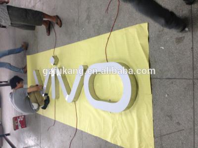 China stainless profile light up LED letter signs 1160*322mm for sale